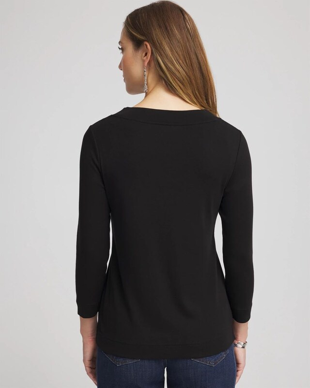 Pima Cotton 3/4 Sleeve Tee - image 3